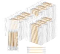 Demissle 30 Pack Cotton Swabs Travel Size, 10 Pcs Per Pack Individually Wrapped Cotton Swab Double Tipped Wooden Sticks for Ear Make up Hotel Toiletries Essentials Supplies