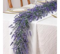 DEMIUKO 2 PCS Artificial Lavender Garland Purple Flowers Fake Hanging Plant
