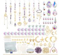 DEMIUKO DIY Sun Catchers Kit 410PCS Hanging Crystals Crafts Kit for Adults Celestial Suncatchers Hanging Ornaments Rainbow Prism Beads for Windows Garden Christmas Party Indoor Outdoor Decor, Turtle