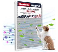 Demiwise 14x20x1 Electrostatic Air Filter, 8 Stage Washable Aluminum AC/HVAC Furnace Filter, Reusable Permanent Air Filter, Lasts a Lifetime, Easy to Install, Healthier Home/Office Environment