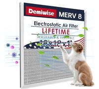 Demiwise 18 x 18 x 1 Air Filter, Washable & Reusable Aluminum AC/HVAC Furnace Electrostatic Filter, Permanent Air Filter for Home, Lasts a Lifetime, Easy to Install, Healthier Home/Office Environment