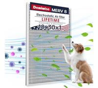 Demiwise 18 x 30 x 1 Electrostatic Air Filter, Washable & Reusable Aluminum AC/HVAC Furnace Filter, Permanent Air Filter for Home, Lasts a Lifetime, Easy to Install, Healthier Home/Office Environment
