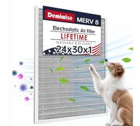 Demiwise 24x30x1 Lifetime Electrostatic Air Filter, MERV 8 Washable Aluminum AC/HVAC Furnace Filter, Reusable Permanent Air Filter,Easy to Install, Healthier Home/Office Environment