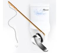 Demiwise Toilet Handle Replacement Kit, Front Mount Universal Toilet Tank Flush Lever Handle with Chain, Non Rusting Knob Replacement Kit Suitable for American Standard Toilet, Easy to Install