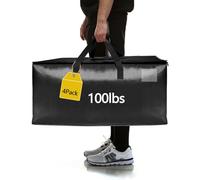 Demiwise Women's 4 Pack Waterproof Moving Bags, Black