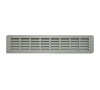 DEMLOU - Aluminium Air Vent Grille - Kitchen Worktop Plinth Heat Vent - Slim Skirting Vent Cover for Cabinet Drawer or Cupboard - Anodised Slim Aluminium Finish - 44 x 7 cm.