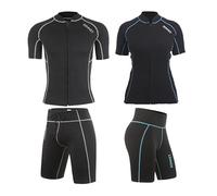 DEMMET Short Sleeve Wetsuit Top 1.5mm-3mm Neoprene Jacket Shorts Men Women High Stretch Warm Sunscreen Swim Shorts Underwater Movement