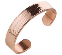 DEMMEX 3mm Thick Copper Bracelet for Men & Women - 100% Pure Solid Turkish Copper Cuff Bangle, Heavy-Gauge & Uncoated, Non-Magnetic - 1/8" Thickness, Thickest of Its Kind, S-M (Wrist 5.5"-6.99
