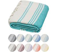 DEMMEX Certified 100% Organic Turkish Cotton Beach and Bath Towel - Hammam Peshtemal Towel, Blanket - Oversized, Quick Dry, Sand Free, Compact -Diamond Weave, Prewashed, Made in Turkey, 180x90, Nile