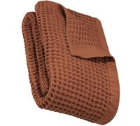DEMMEX Organic Cotton Waffle Weave Turkish Bath Towel - Ultra Soft Lightweight Quick Dry, Oeko-Tex Certified, 100% Turkish Cotton (Terracotta, Large (60x30))