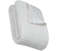 DEMMEX Organic Cotton Waffle Weave Turkish Bath Towel - Ultra Soft Lightweight Quick Dry, Oeko-Tex Certified, 100% Turkish Cotton (Crisp White, Large (60x30))