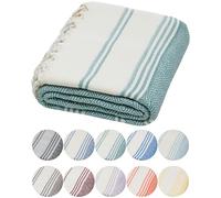 DEMMEX Certified Organic Turkish Cotton Soft Bath Towel - Luxury Oversized Peshtemal for Bathroom, Bath Sheet - Lightweight Quick-Drying Beach Towel - Prewashed, Diamond Weave, 180x90 cm