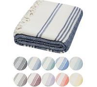 DEMMEX Certified Organic Turkish Cotton Soft Bath Towel - Luxury Oversized Peshtemal for Bathroom, Bath Sheet - Lightweight Quick-Drying Beach Towel - Prewashed, Diamond Weave, 180x90 cm