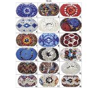 DEMMEX Replacement Mosaic Glass Globe Shade for Turkish Moroccan Lamps - Handmade Oval Tiffany-Style Colorful Lampshade for Table, Floor, Ceiling, Hanging Lamps Chandeliers (Multicolor, 5'' Diameter)