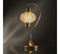 Demmex Turkish Moroccan Handmade Colorful Mosaic Bohemian Chic Table Bedside Night Tiffany Lamp Light Lampshade