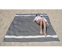 DEMMEX XXXL 90x82” Oeko-TEX Certified 100% Turkish Cotton Blanket - Beach, Picnic, Camping, Bedspread & Throw - Multipurpose & Oversized - Soft Diamond Weave, 3lb, Made in Turkey (Black)