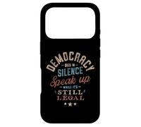 Democracy Dies Speak Up Retro Case for iPhone 17 Pro