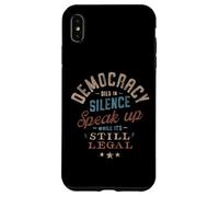 Democracy Dies Speak Up Retro Case for iPhone XS Max