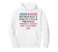 Democracy Doesn't Fear Protest Dictators Do No Kings America Pullover Hoodie