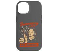 Democracy Dying Fireworks Ironic Political Art Case for iPhone 14