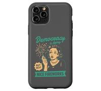 Democracy Dying Fireworks Political Satire Design Case for iPhone 11 Pro