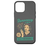 Democracy Dying Fireworks Political Satire Design Case for iPhone 12 mini