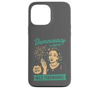 Democracy Dying Fireworks Political Satire Design Case for iPhone 13 Pro Max