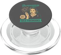 Democracy Dying Fireworks Political Satire Design PopSockets PopGrip for MagSafe