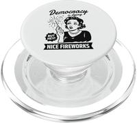 Democracy Dying Nice Fireworks Political Satire PopSockets PopGrip for MagSafe