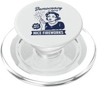 Democracy Dying Nice Fireworks Political Satire PopSockets PopGrip for MagSafe