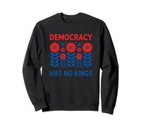 Democracy Has No Kings Patriotic Floral Art Sweatshirt