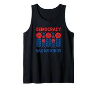 Democracy Has No Kings Patriotic Floral Art Tank Top