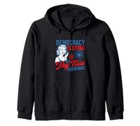 Democracy Is Dying But Hey Nice Fireworks - 4th July Zip Hoodie