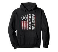 Democracy Is Not A Spectator Sport Patriotic American Flag Pullover Hoodie