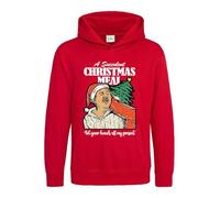 Democracy Manifest Christmas Hoodie Get Your Hands Off My Present Pullover Funny Succulent Chinese Meal Meme Unisex Kids Adults Hood (Red, 3 Years)