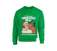 Democracy Manifest Christmas Jumper Get Your Hands Off My Present Succulent Chinese Meal Sweater Funny Ugly meme Unisex kid adult Sweatshirt(L, Irish Green)