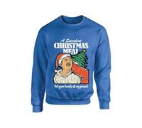 Democracy Manifest Christmas Jumper Get Your Hands Off My Present Succulent Chinese Meal Sweater Funny Ugly meme Unisex kid adult Sweatshirt(L, Royal Blue)