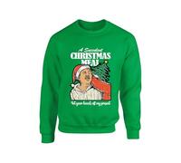 Democracy Manifest Christmas Jumper Get Your Hands Off My Present Sweater Funny Succulent Chinese Meal Meme Unisex Kids Adults Sweatshirt(M, Irish Green)