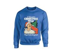 Democracy Manifest Christmas Jumper Get Your Hands Off My Present Sweater Funny Succulent Chinese Meal Meme Unisex Kids Adults Sweatshirt(S, Royal Blue)