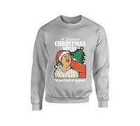 Democracy Manifest Christmas Jumper Get Your Hands Off My Present Sweater Funny Succulent Chinese Meal Meme Unisex Kids Adults Sweatshirt(L, Heather Grey)