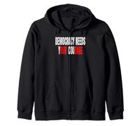 Democracy Needs Your Courage - Our Rage Zip Hoodie