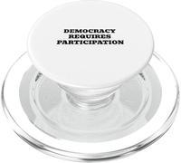 Democracy Requires Participation | Civic Engagement PopSockets PopGrip for MagSafe