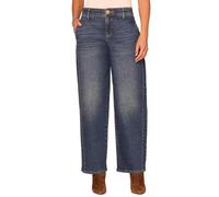 Democracy Women's Ab Solution High Rise Barrel Leg Jeans, Blue, 14