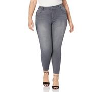 Democracy Women's Petite Ab Solution High Rise Jegging Jeans, Grey, 12