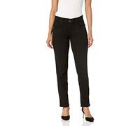 Democracy Women's Petite Ab Solution Straight Leg Jean, Black, 10