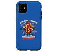 Democracy's Collapsin' Wieners Slappin' Hot Dog Funny USA Case for iPhone 11