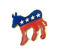 Democrat Democratic Party Donkey Logo Joe Biden Clinton Bernie Sanders USA United States of America American Metal Enamel Pin Badge