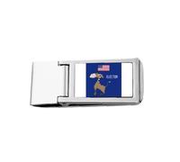 Democratic Donkey Raise Flag Election Slim Money Clip Stainless Holder Pocket Wallet
