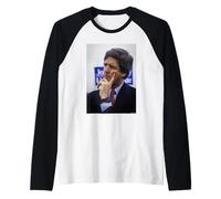 Democratic Rally Governor John Kerry 1984 by Michael Grecco Raglan Baseball Tee
