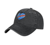 Democratic Republic of The Congo Denim Baseball Cap DRC Kpop Rock Trucker Hat Unisex-Teens Casual Design Snapback Cap Winter Warmth